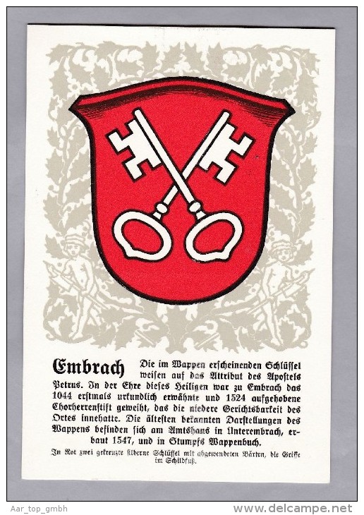 ZH EMBRACH  Zürcher Gemeindewappen ungebraucht