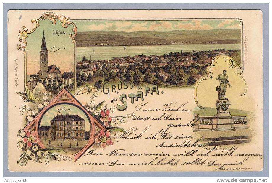 ZH Stäfa 1899-11-22 Litho C.Künzli #541