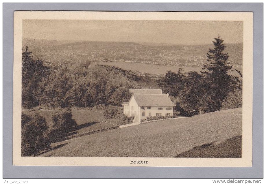 ZH STALLIKON 1922.VI.23 Stallikon  Baldern mit Zürich Stadt u. See Foto Künzli-Tobler