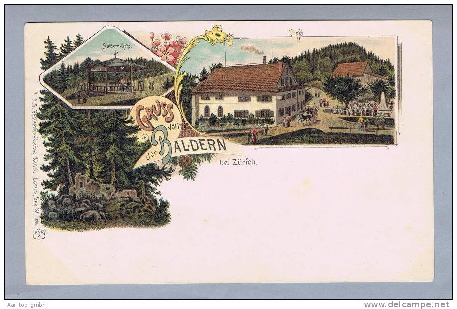 ZH Stallikon Baldern 1902-07-23 Litho C.Künzli #186