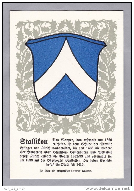 ZH STALLIKON  Zürcher Gemeindewappen ungebraucht