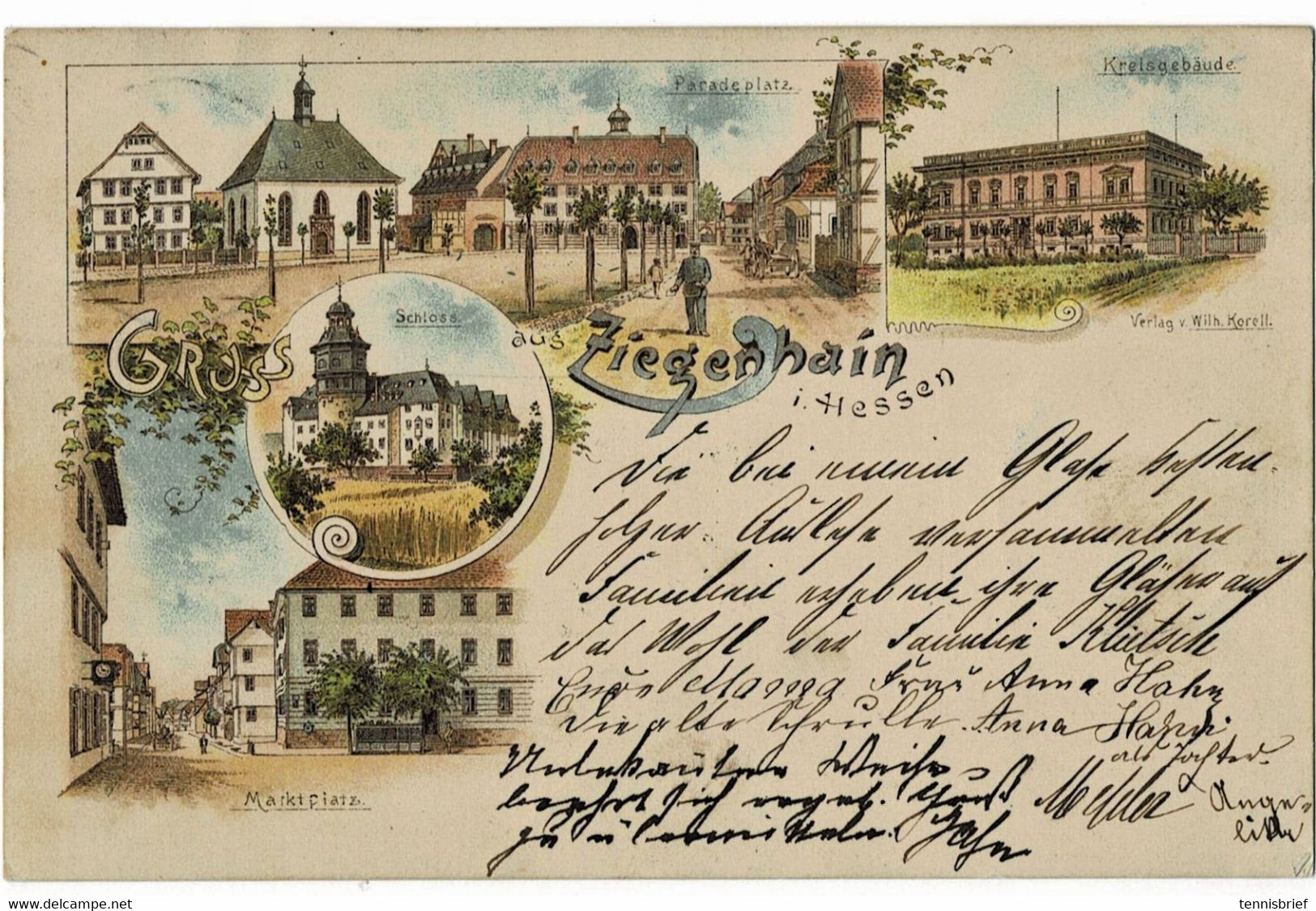 " Ziegenhain "  Schwalmstadt ,  1897 , Litho  # a5991