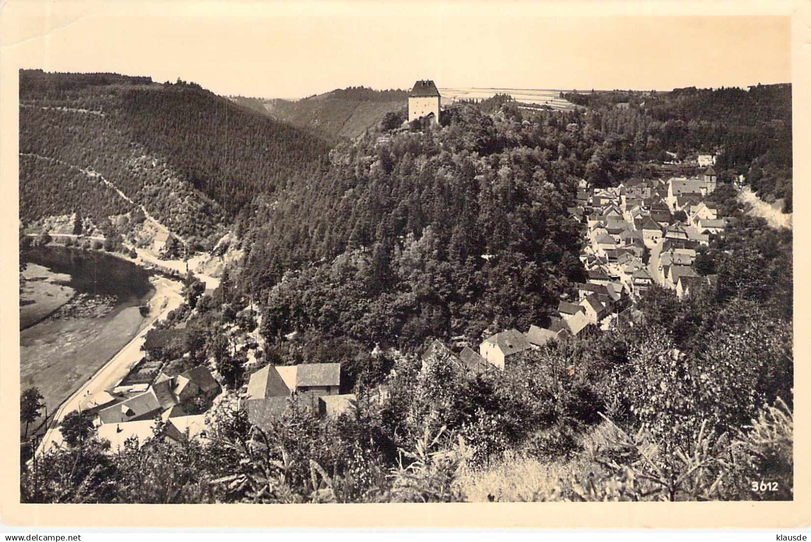 Ziegenrück a.d.Saale - Panorama gel.1955 SST