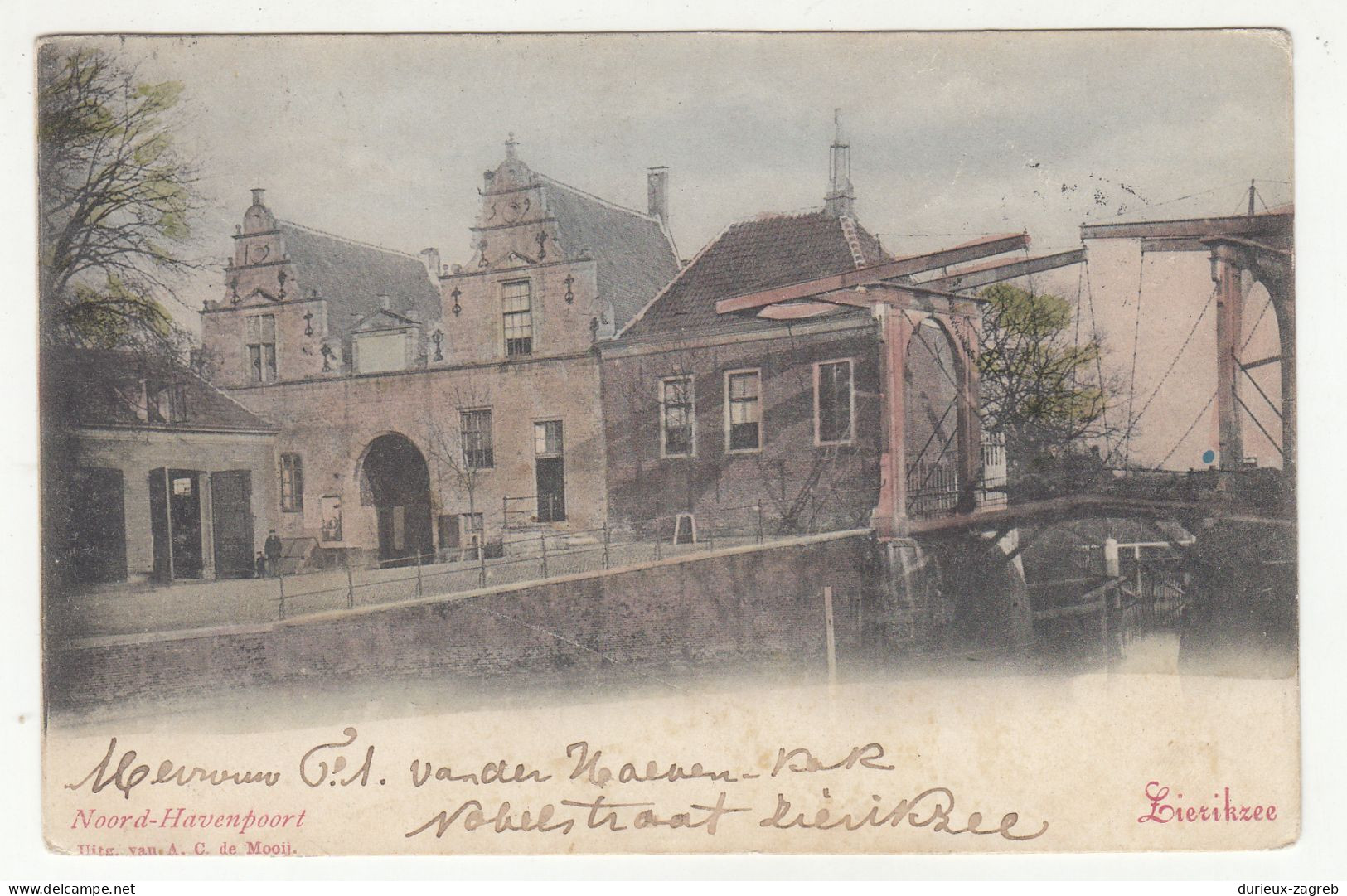 Zierikzee Noord-Havenport old postcard posted 1903 b230601