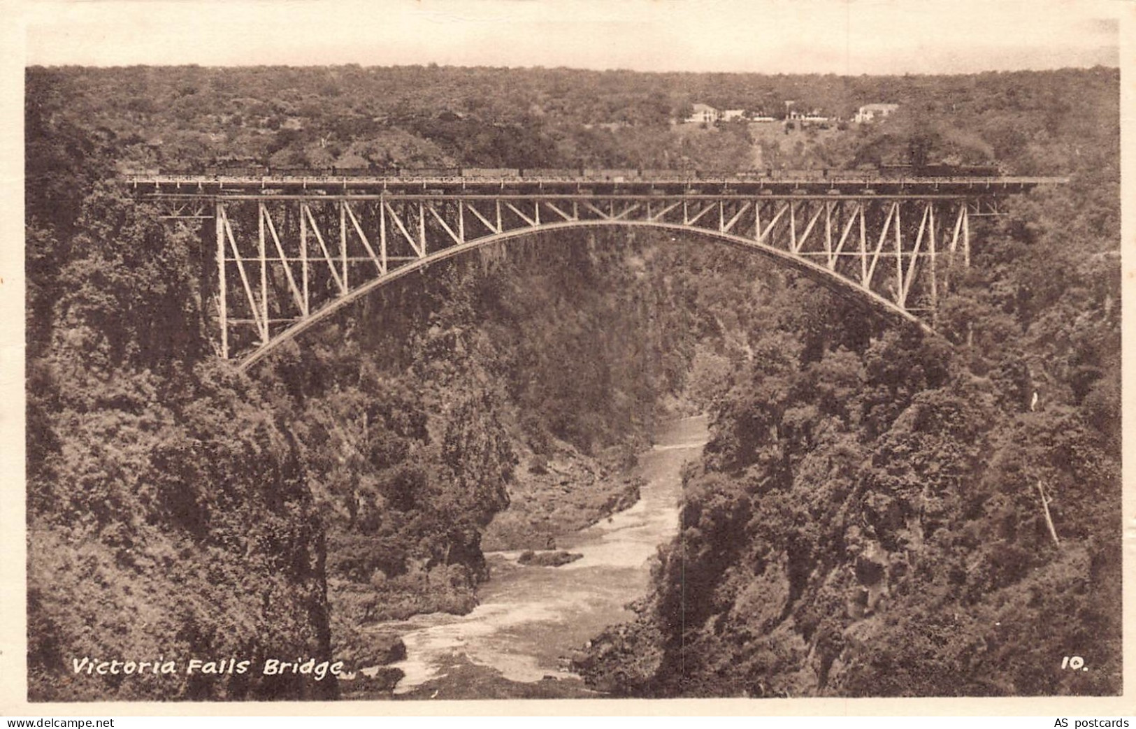 Zimbabwe Victoria Falls Bridge vintage postcard C397