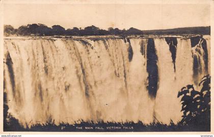 A708 Zimbabwe Victoria Falls Main Waterfall RPPC vintage postcard