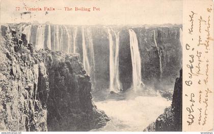 A708 Zimbabwe Victoria Falls Waterfalls The Boiling Pot vintage postcard