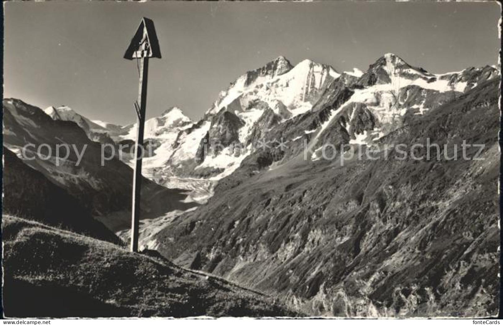 Zinal Sierre Alpe de Lirec Dent Blanche Grd Cornier Pigne de la Lex Gebirgspanor