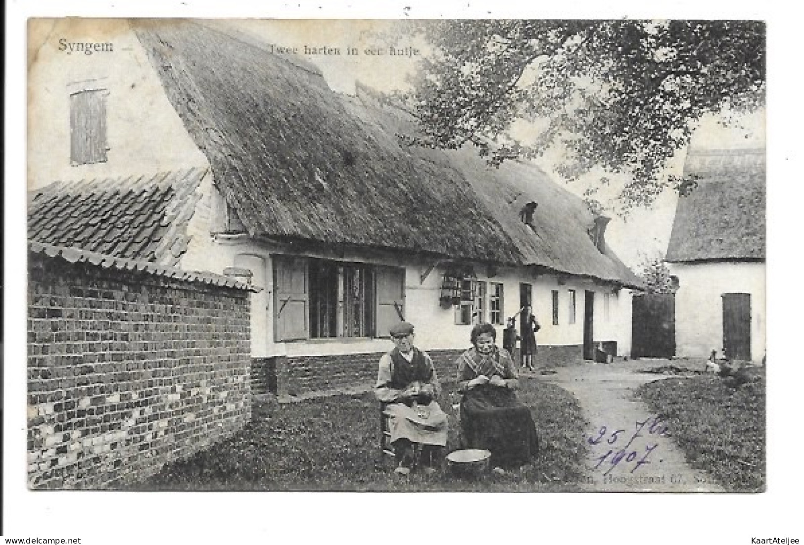 Zingem - Twee harten in een hutje.