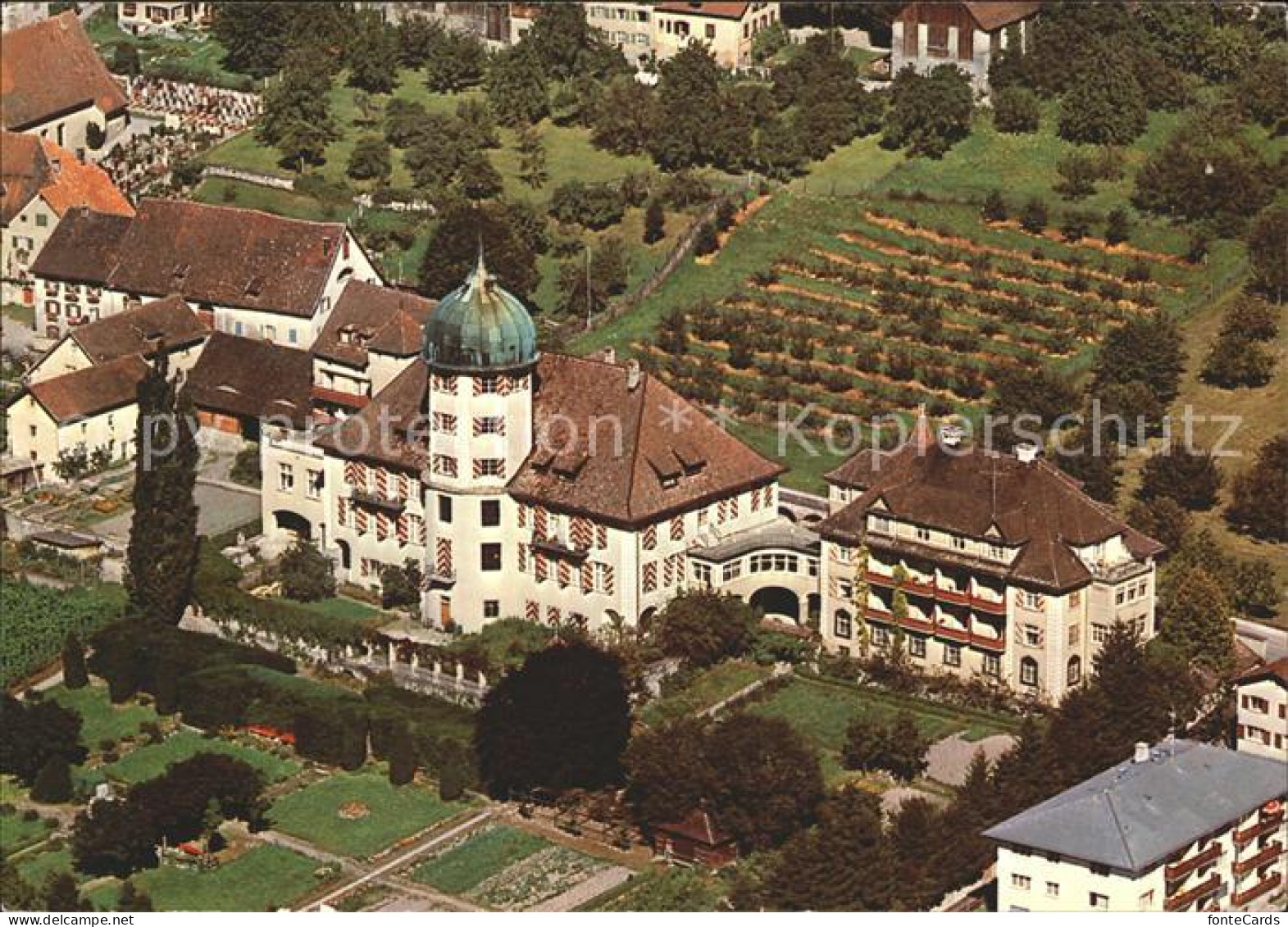 Zizers St Johannesstift Fliegeraufnahme