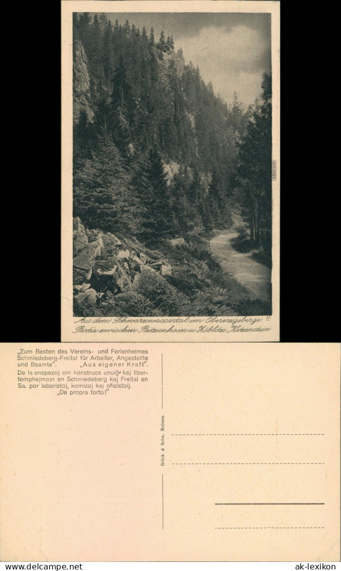Zöblitz Schwarzwasserstal Obererzgebirge, zwischen Reitzenhain Katzenstein 1930