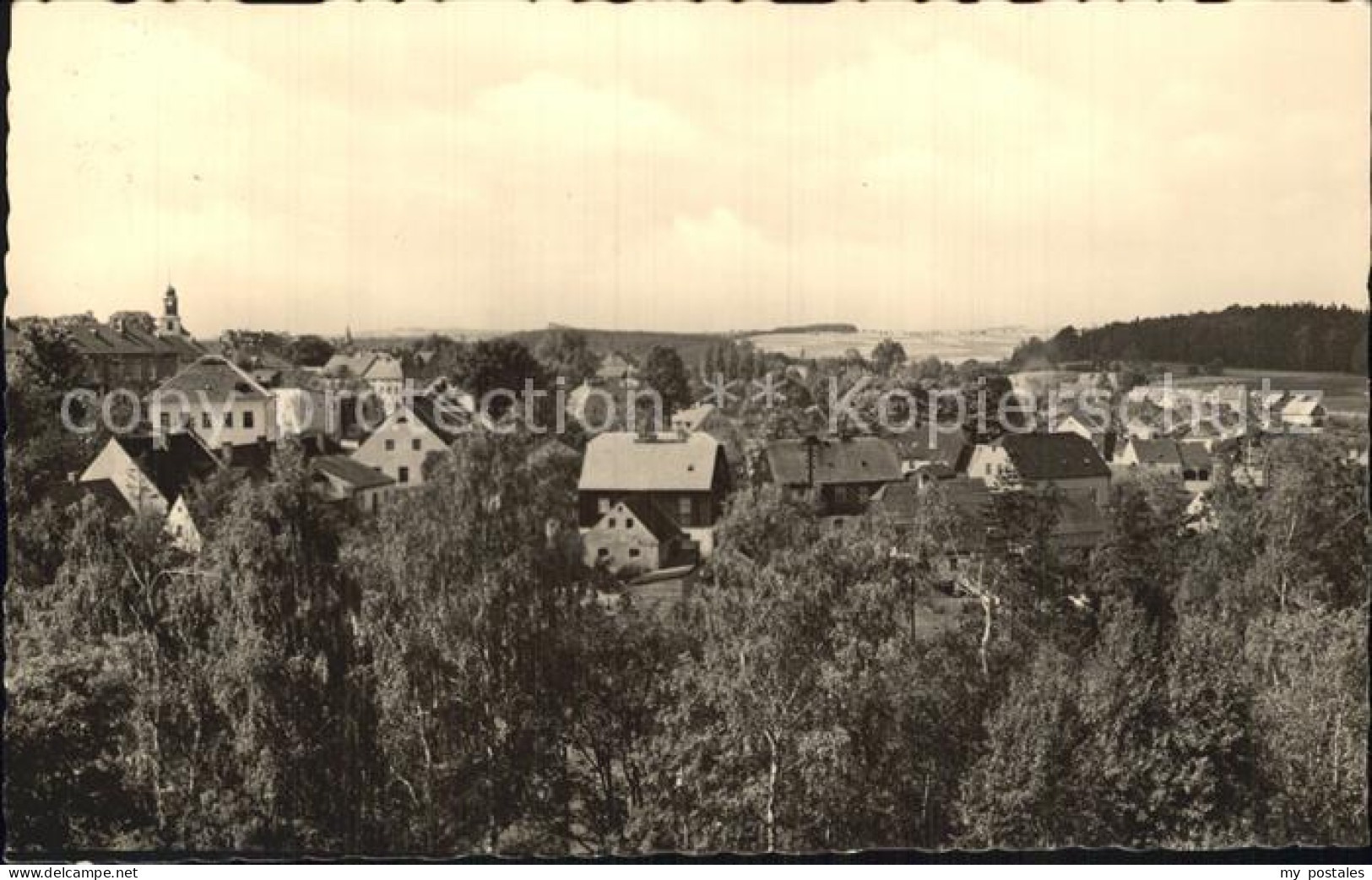 Zoeblitz Sachsen Blick ueber das Dorf