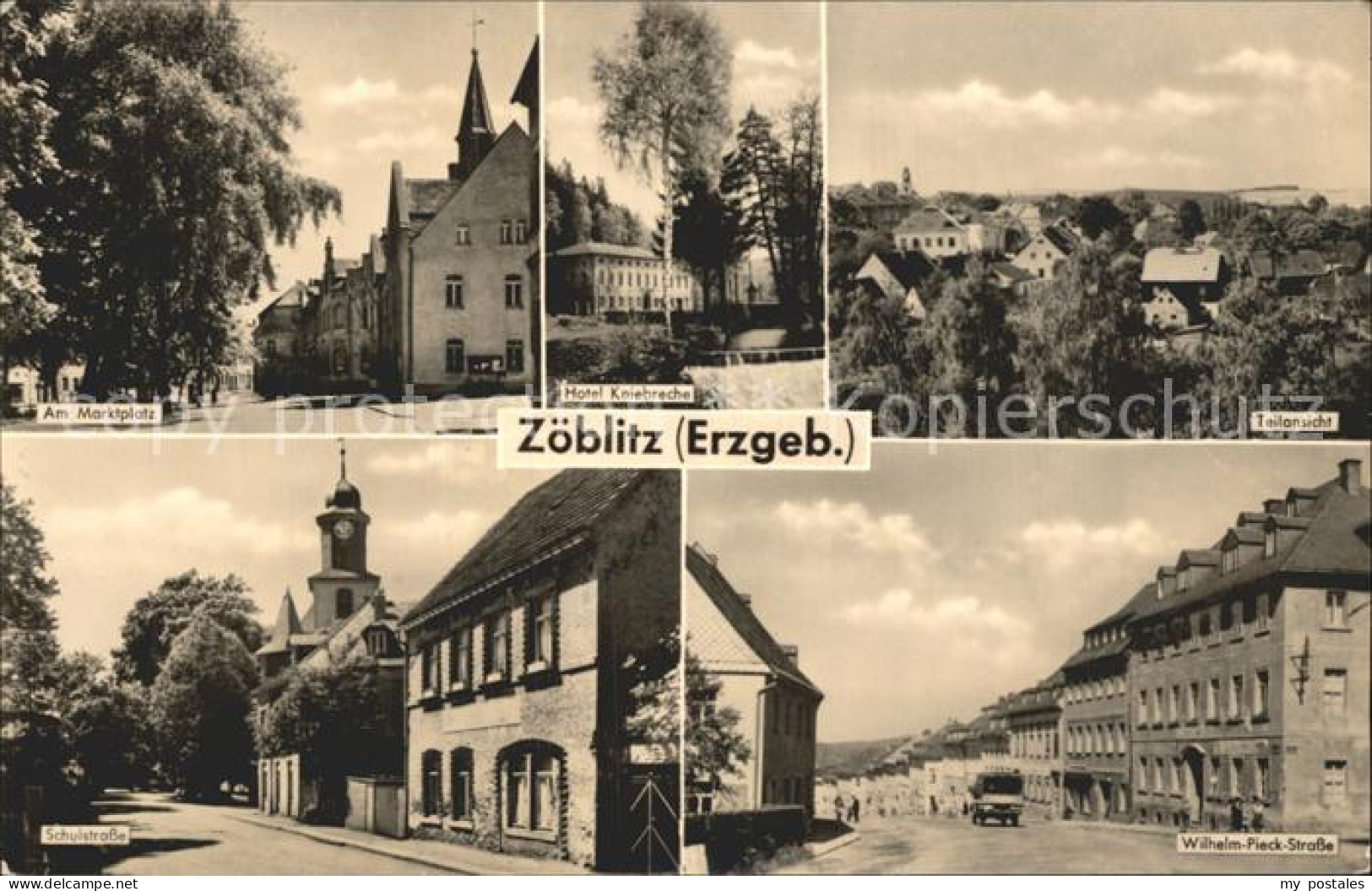 Zoeblitz Sachsen Marktplatz Teilansicht Schulstr Wilh Pieck Str