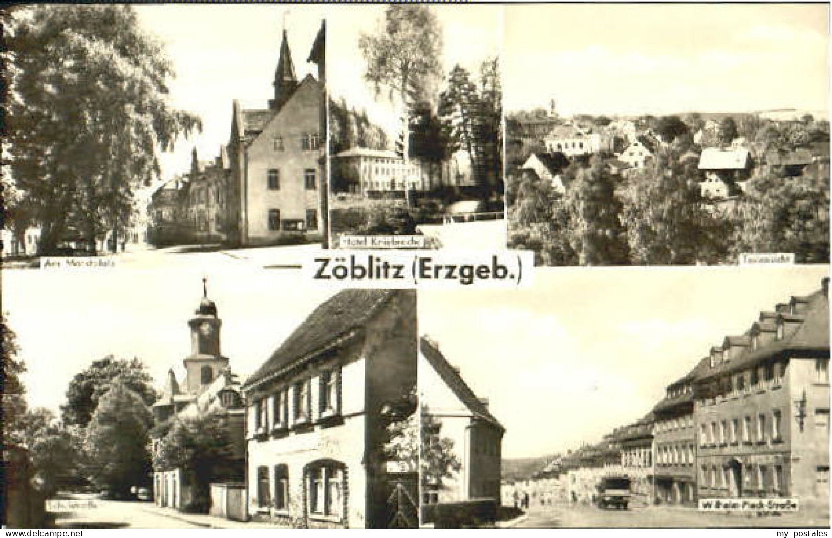 Zoeblitz Sachsen Zoeblitz Marktplatz Hotel Schulstrasse Wilhelm Pieck Strasse