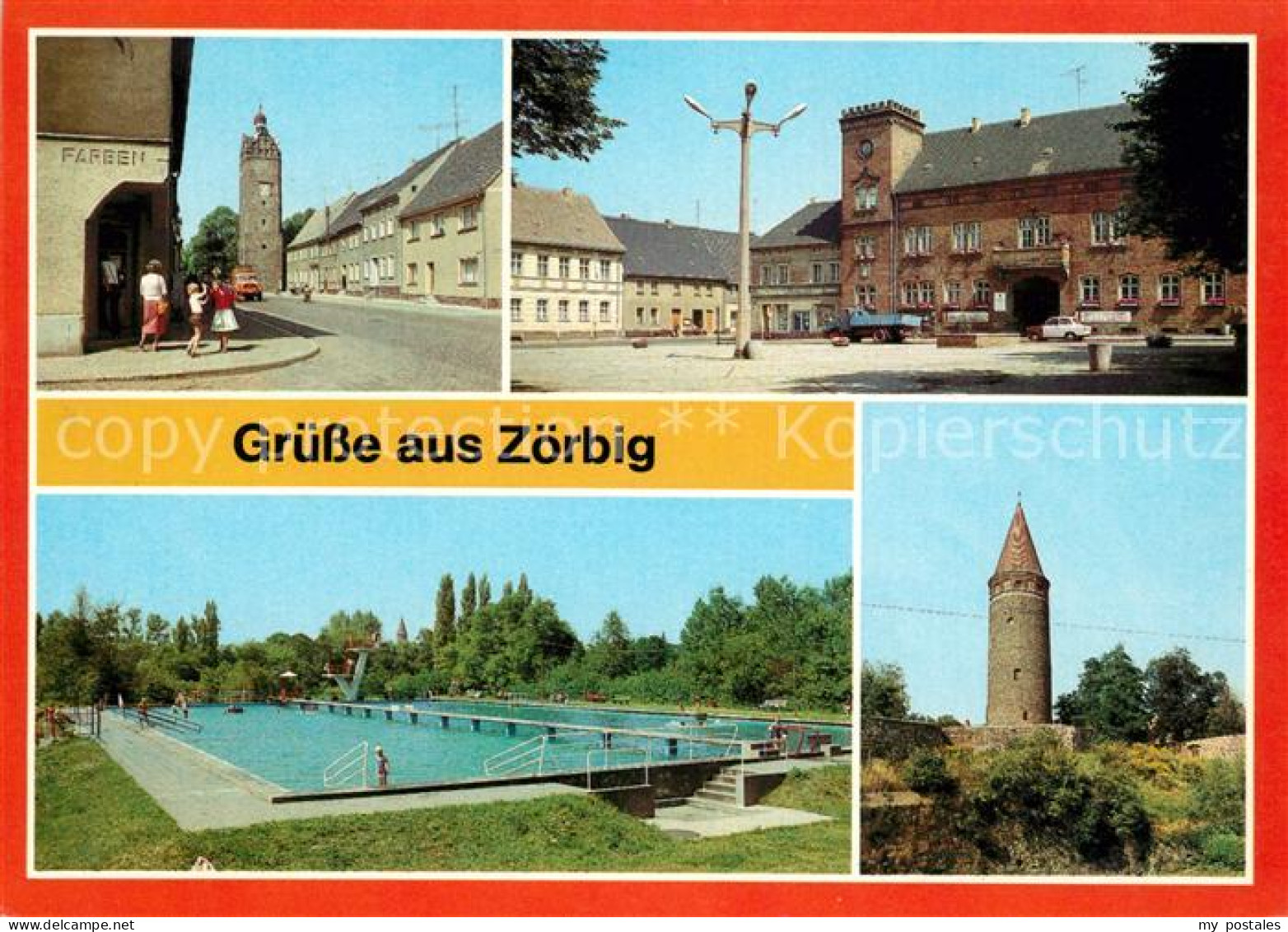 Zoerbig Hallescher Turm Rathaus Schlossturm