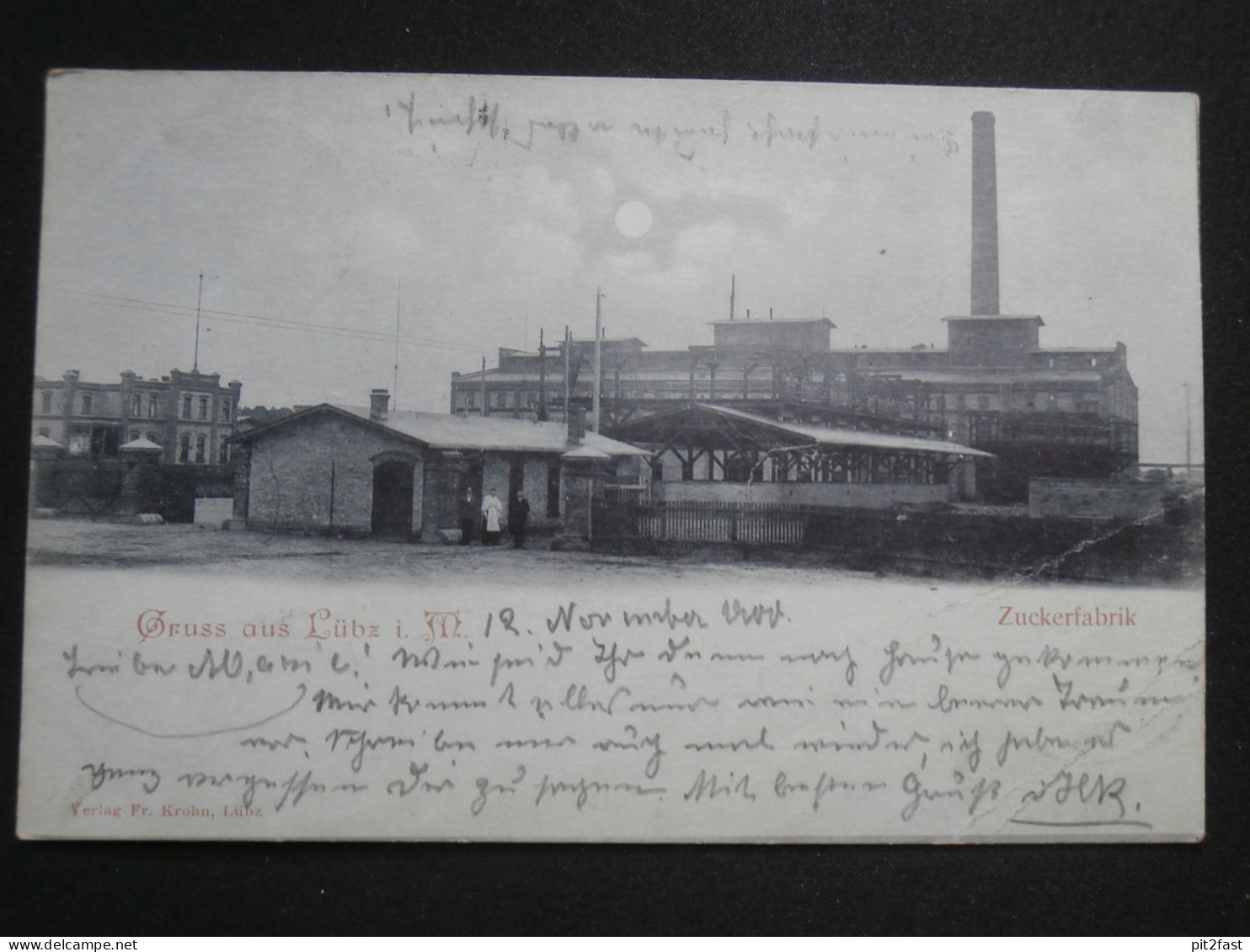 Zuckerfabrik Lübz i. Mecklenburg , 1900 , Ansichtskarte , AK !!