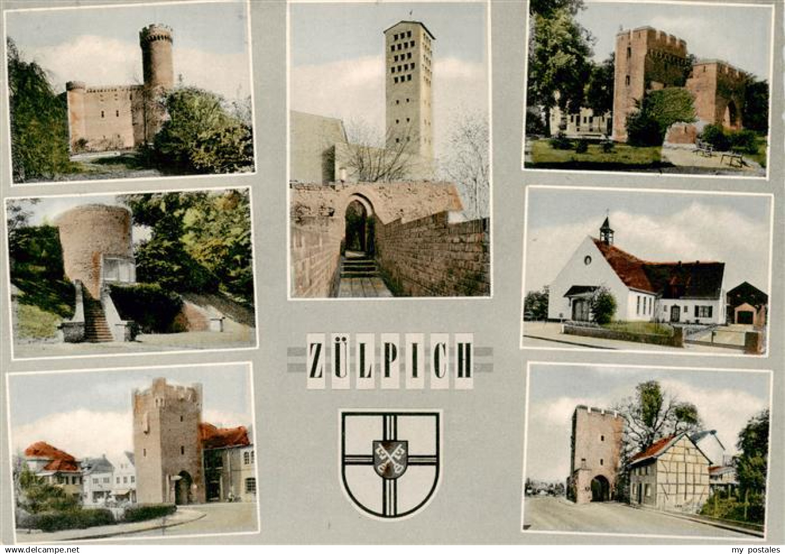 Zuelpich Burgen Details Kirchen Teilansichten