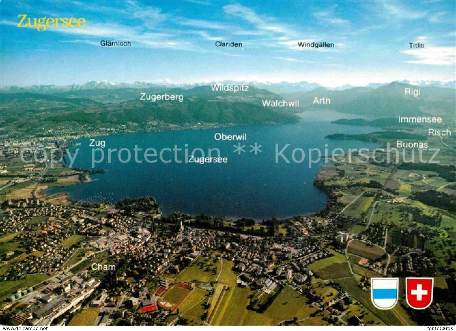 Zugersee Fliegeraufnahme