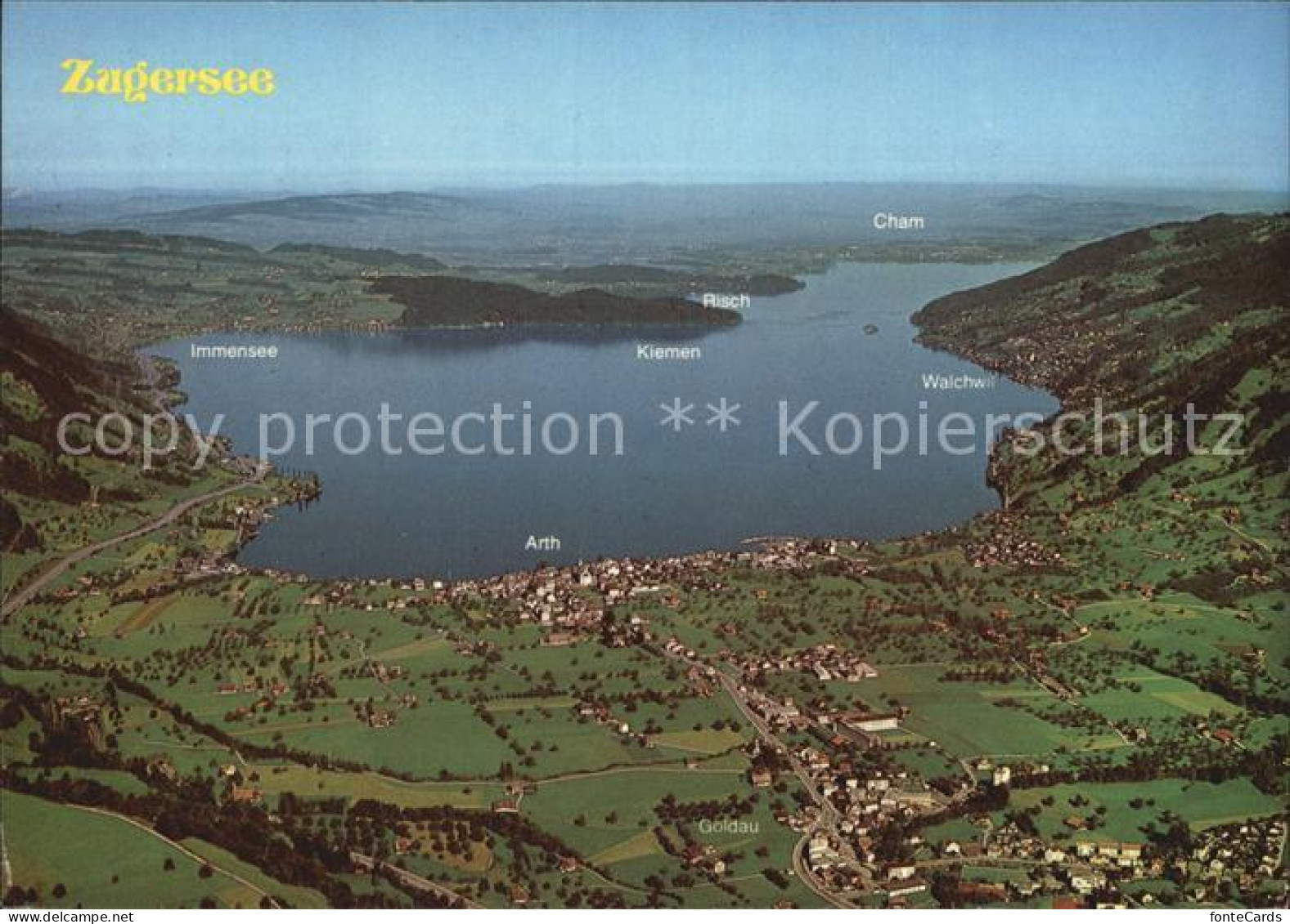Zugersee Flugaufnahme