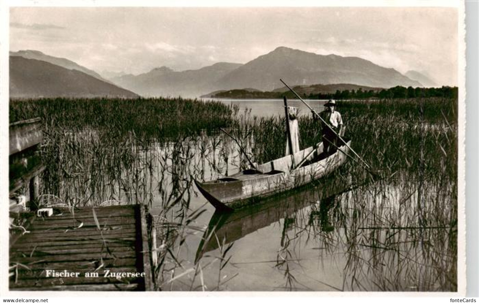 Zugersee Zug ZG Fischer am Zugersee
