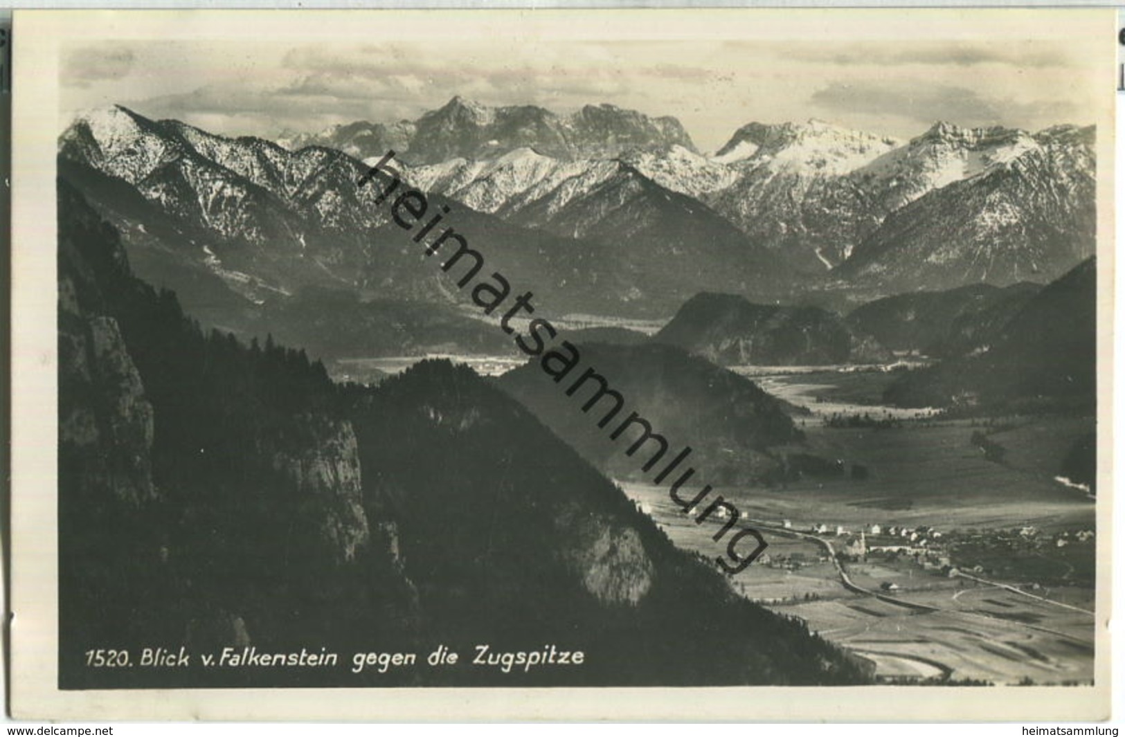 Zugspitze - Falkenstein - Foto-Ansichtskarte - Verlag A. Tanner Nesselwang