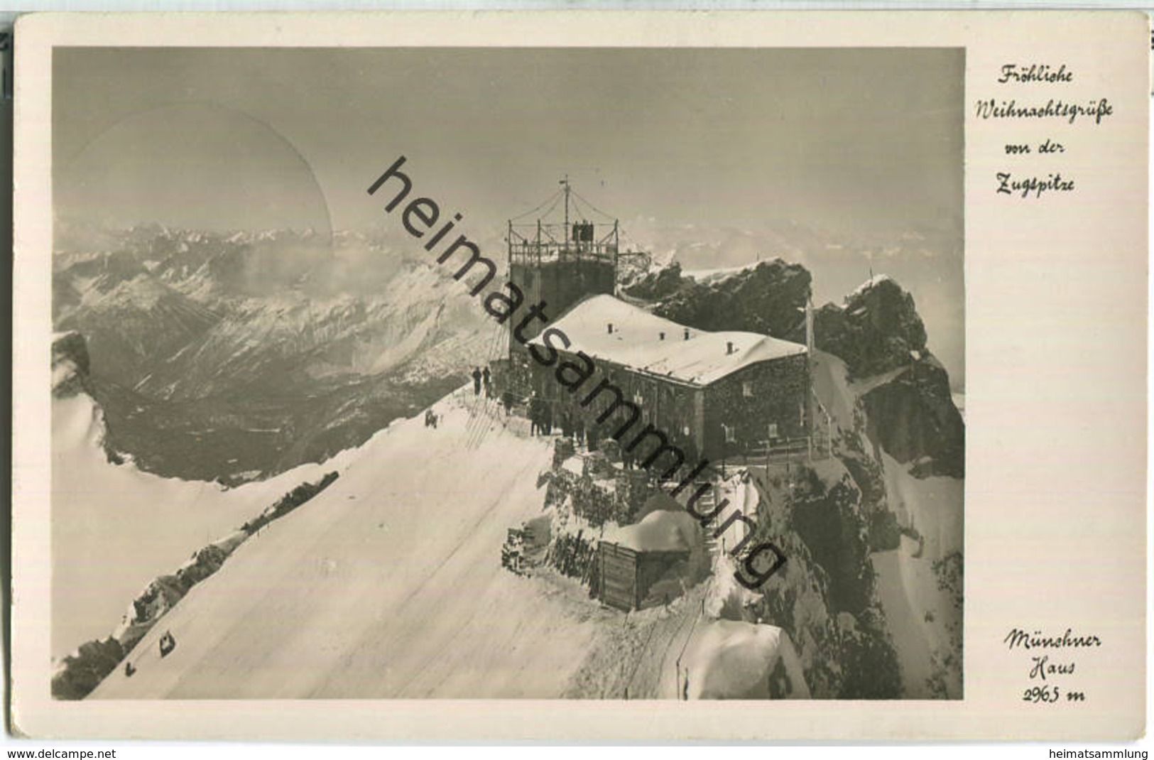 Zugspitze - Münchner Haus - Foto-Ansichtskarte