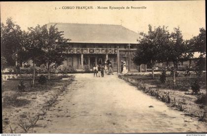 CPA Brazzaville Französisch Kongo, Maison Episcopale