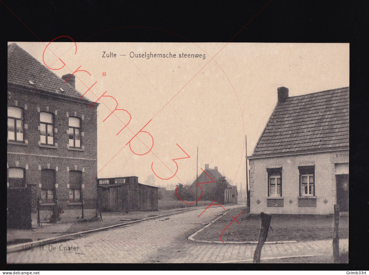 Zulte - Ouselghemsche steenweg - postkaart