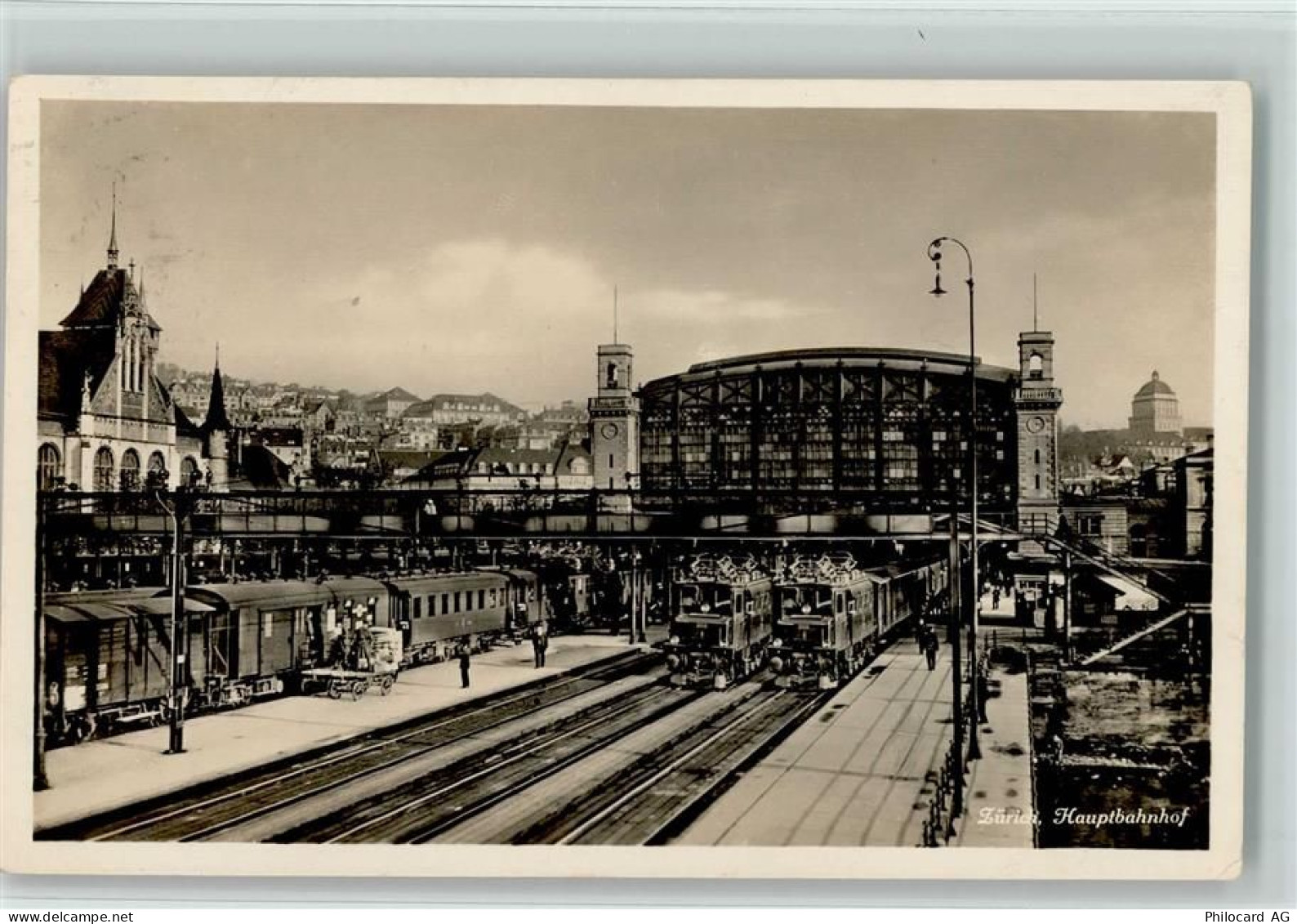 Zürich Bahnhof, Eisenbahnen AK Bahnhof Schweiz 1927 Foto AK - 13105899