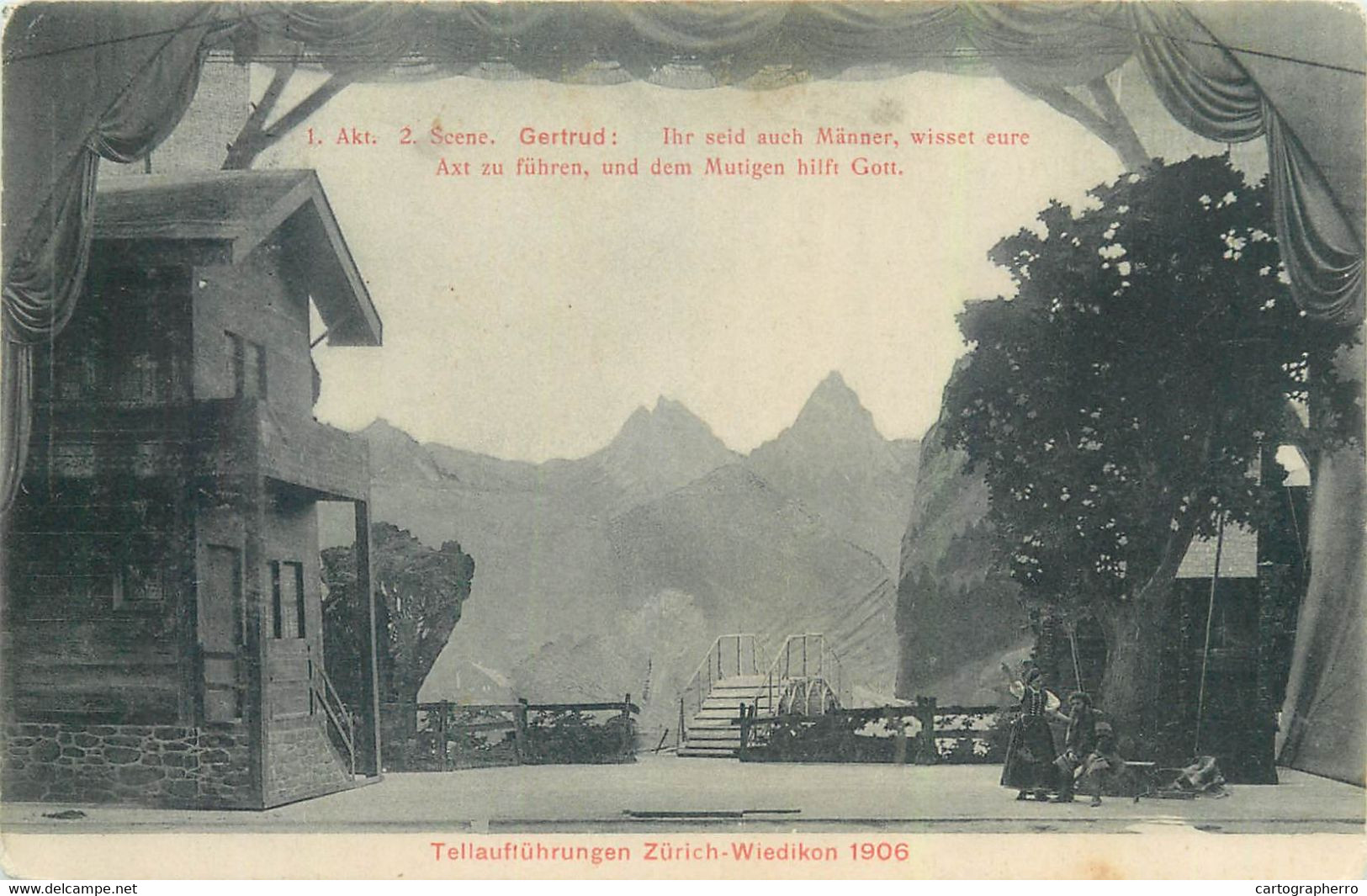 Zurich Wiedikon 1906 theatre scene Gertrud