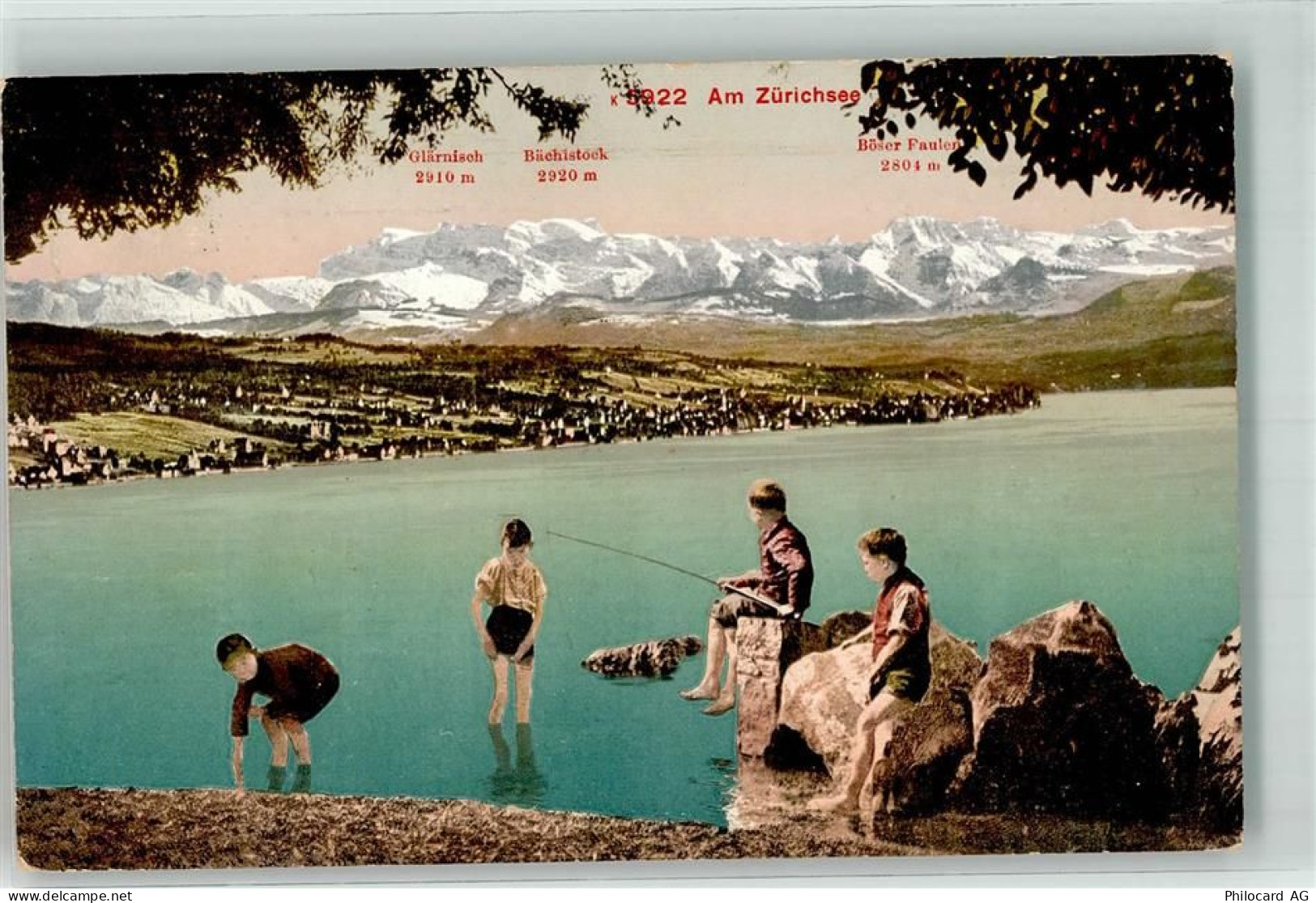 Zürichsee 1911 - Kinder Angeln - 39694747