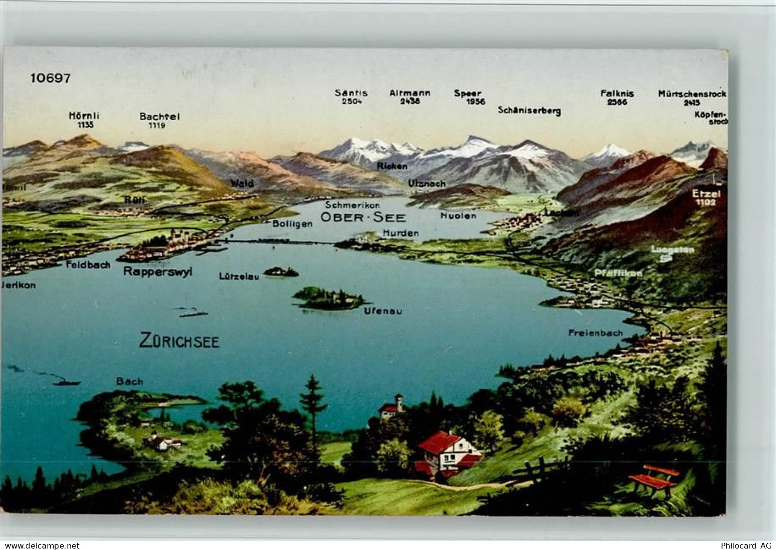 Zürichsee - Bäch Ufenau Freienbach Lützelau Rapperswyl Feldbach Uerikon ... - 11061277