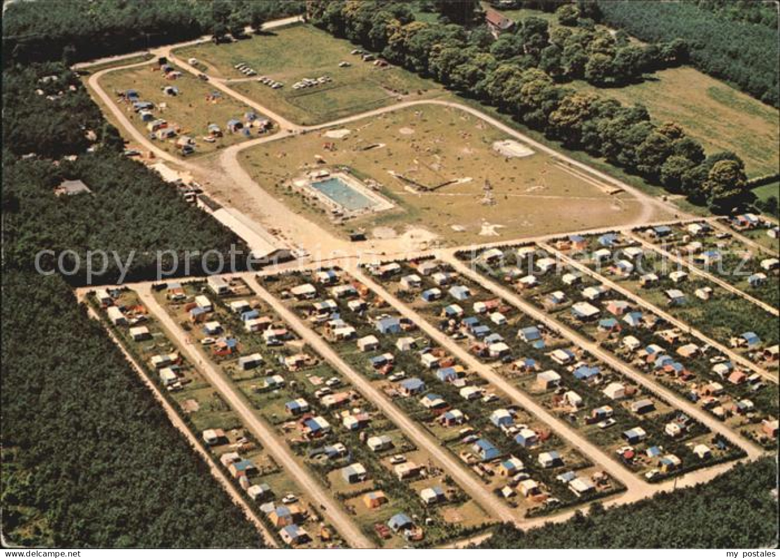 Zutendaal Camping Recreatieoord Zwembad Ponneycentrum Fliegeraufnahme