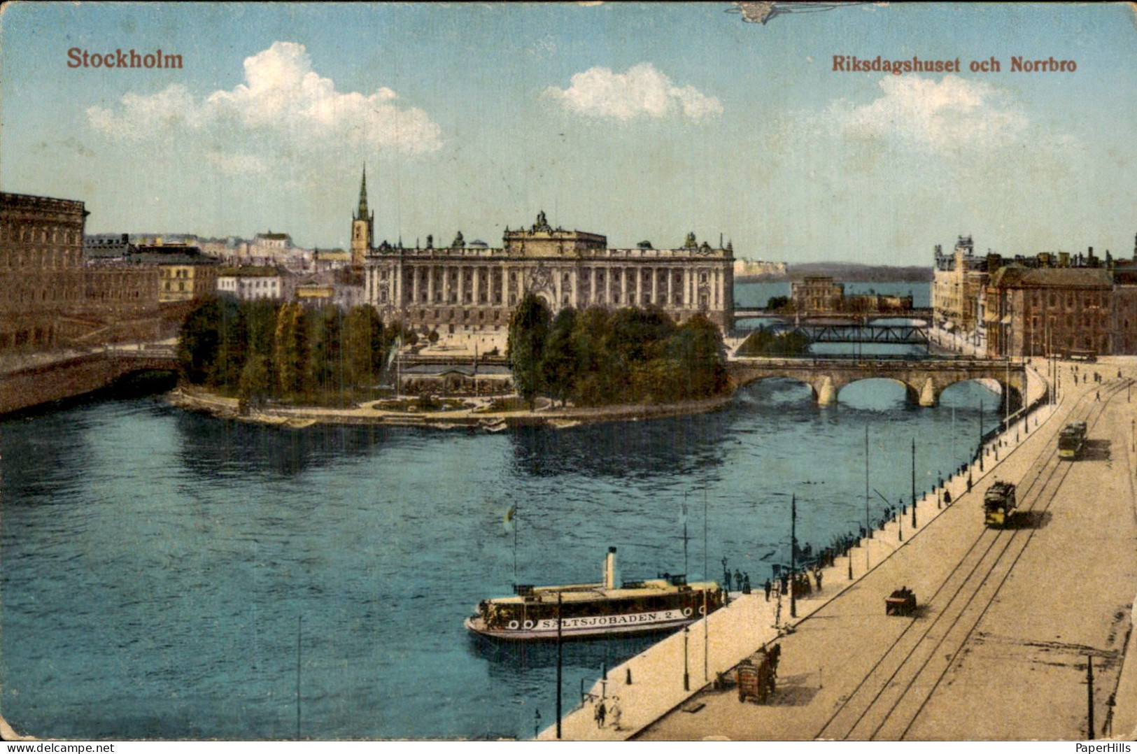 Zweden Sweden - Stockholm - Riksdagshuset och Norrbro