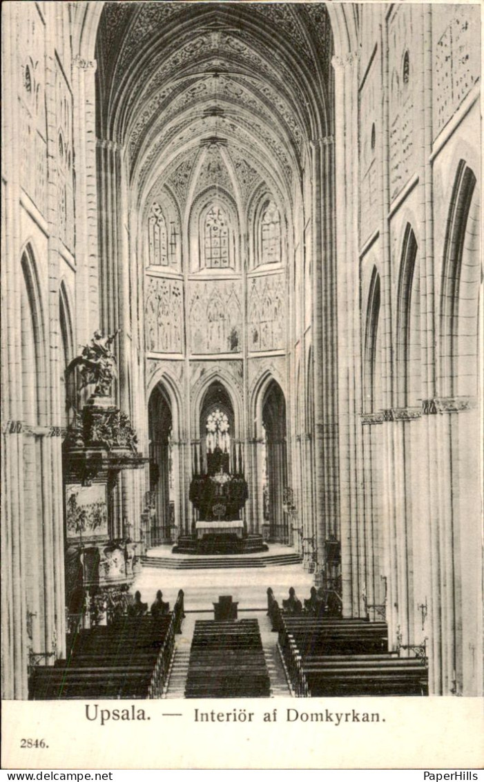 Zweden Sweden - Upsala - Interiör af Domkyrkan