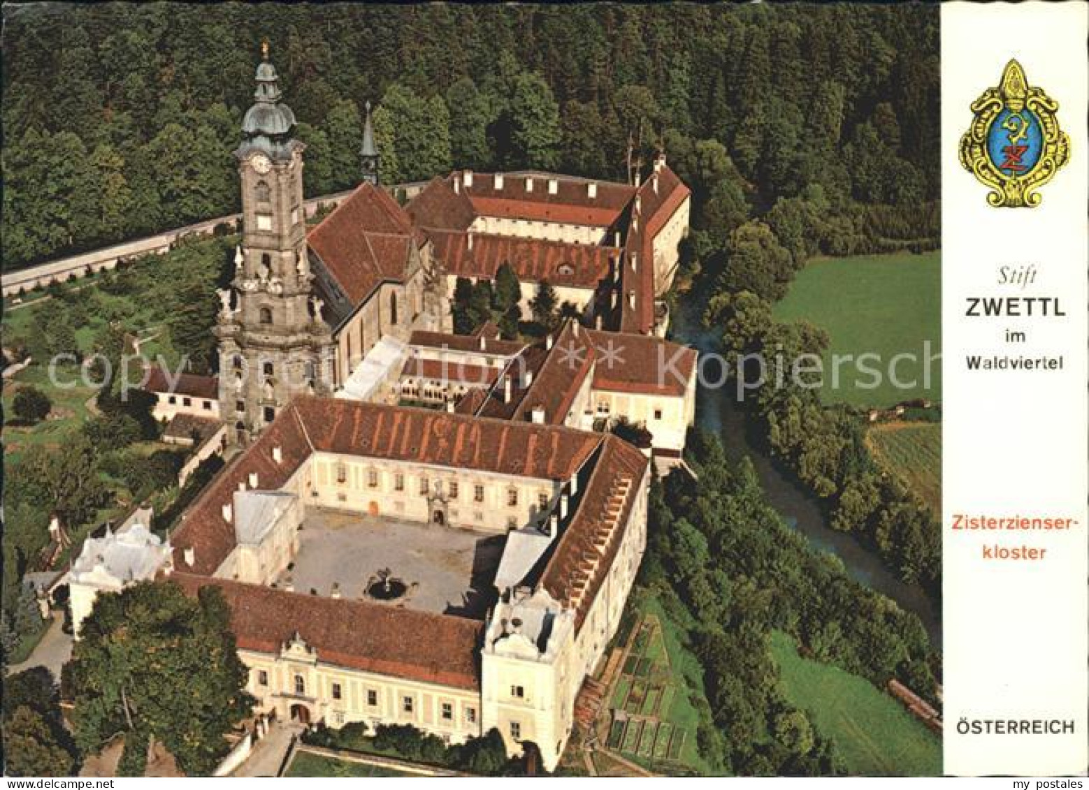 Zwettl-Niederoesterreich Stift Zisterzienserkloster Fliegeraufnahme