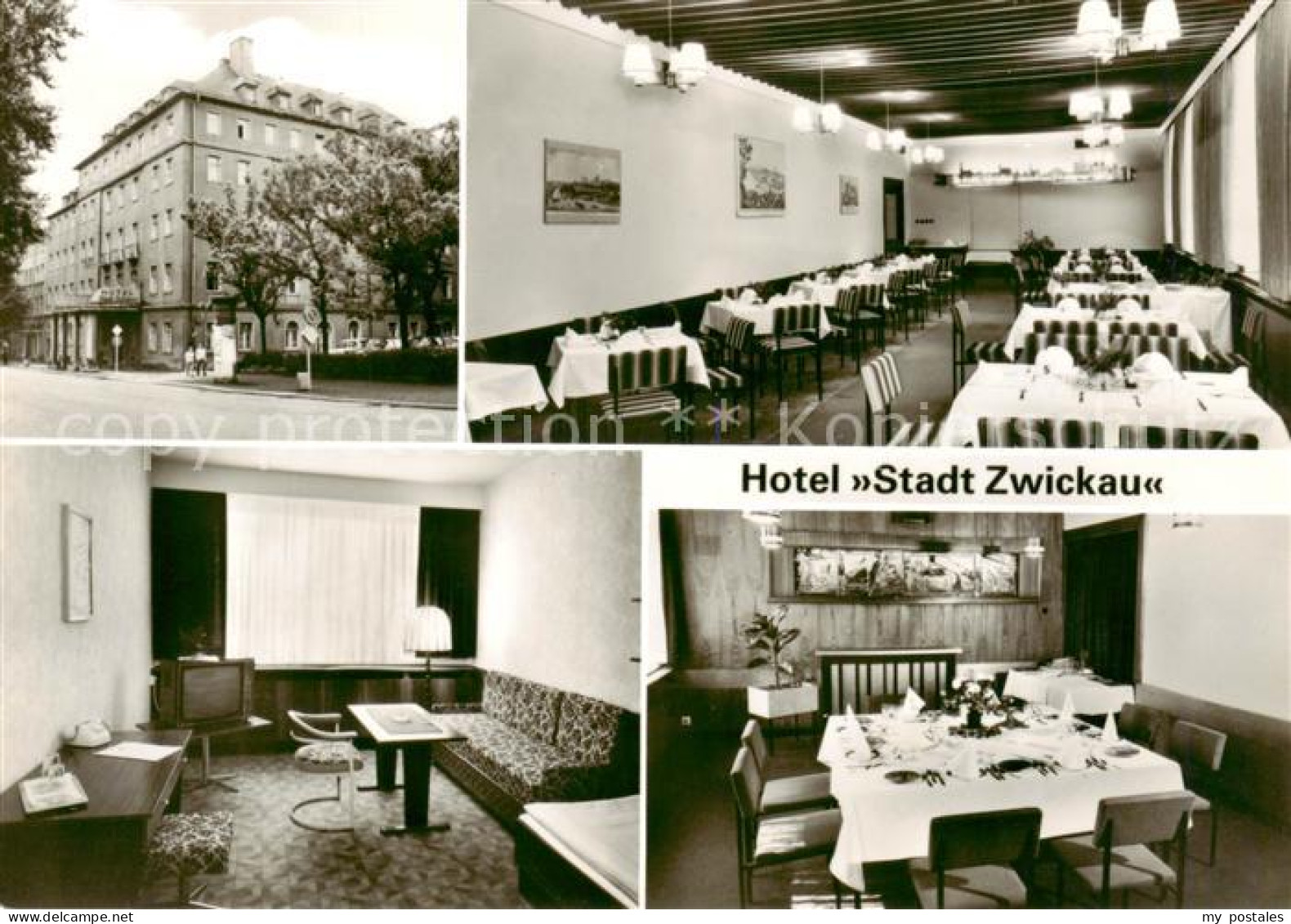 Zwickau  Sachsen Hotel Stadt Zwickau Speisesaal Zimmer