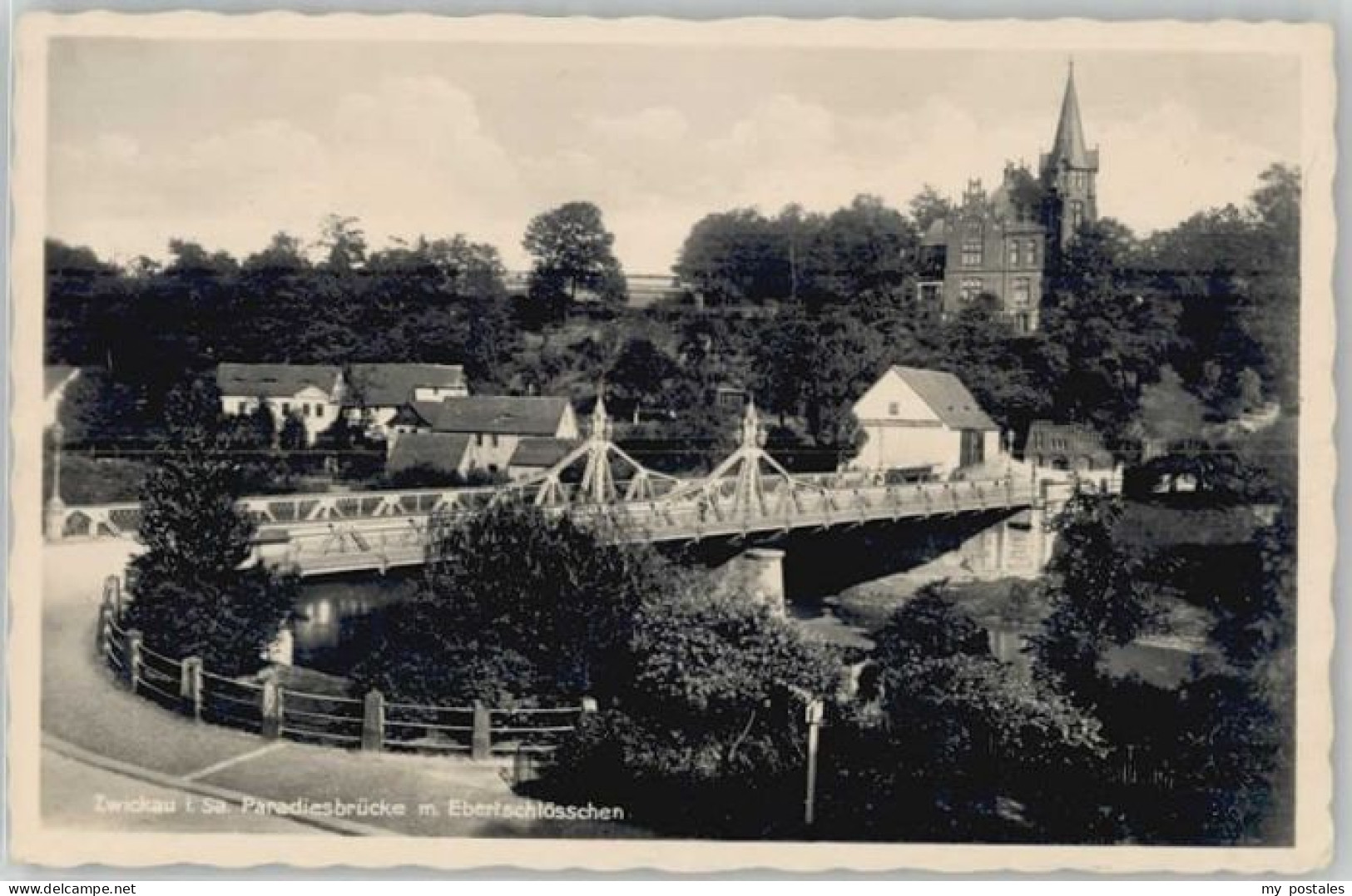 Zwickau Sachsen Zwickau Paradiesbruecke Ebertschloesschen x