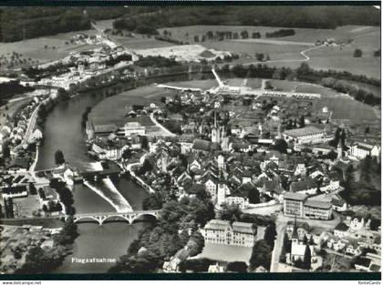 Bremgarten AG Bremgarten Hotel Restaurant Krone Fliegeraufnahme ungelaufen ca. 1