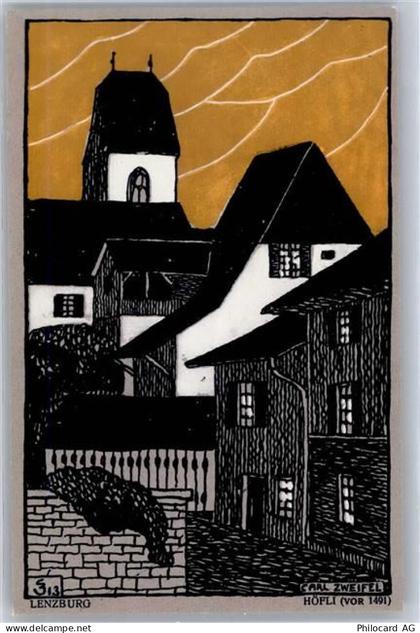 5600 Lenzburg Künstlerkarte Kirche - 51293687