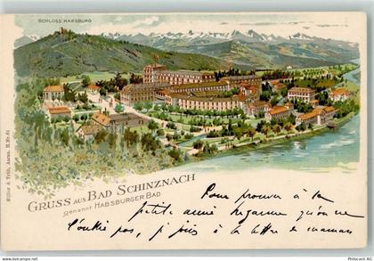 5116 Schinznach Bad Lithographie Schloss Habsburg - 13271628