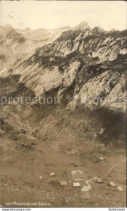 Meglisalp Altmann Saentis mit Saentis