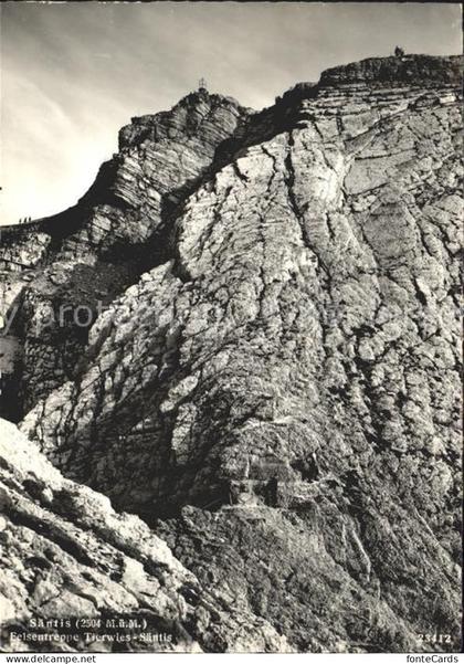 Saentis AR Felsentreppe Tierwies Saentis