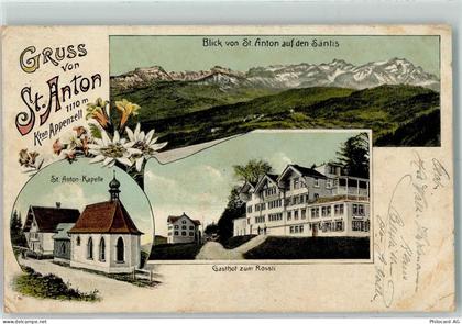 St. Anton Pass 1911 Gebrauchsspuren Blick von St, Anton auf den Säntis S... - 13224283