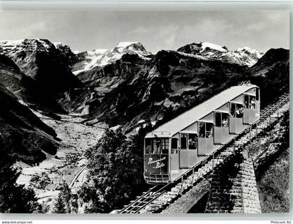 8783 Linthal - Braunwaldbahn mit Tödikette Blick auf Linthal - 11093078