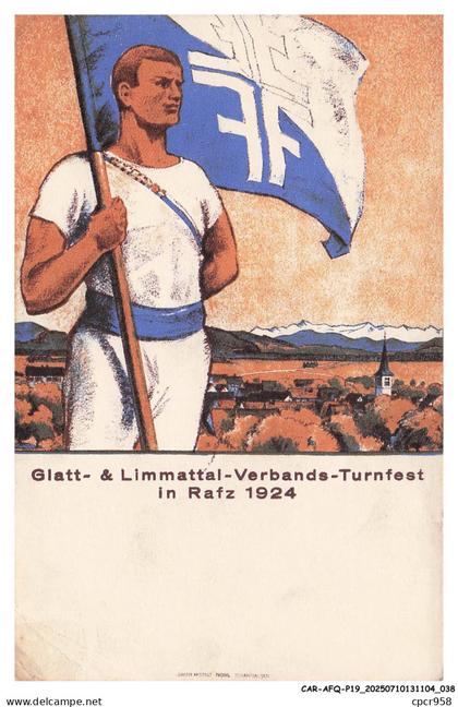 CAR-AFQP19-1027-SUISSE - Illustrateur - Glatt und limmattal - Verbands - Turnfest - In rafz 1924