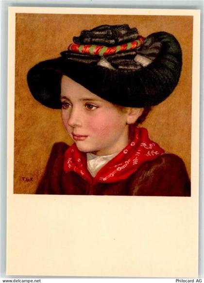 Evolène Mädchen aus Evolene sign. Francois de Ribaupierre Nr. 159 Pro Ju... - 39493802
