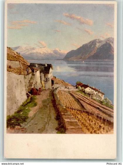 Forel (Lavaux) Am Genfersee sign Alfred Chavannes Pro Infirmis Schweiz... - 11094027