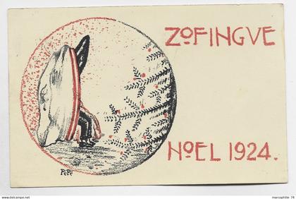 HELVETIA SUISSE ZOFINGUE NOEL 1924