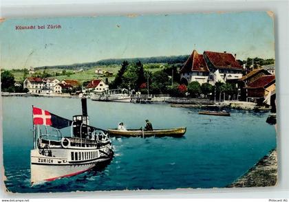 Küsnacht ZH bei Zürich Personendampfschiff Ruderboot Binnenschiff 1912 G... - 10217942